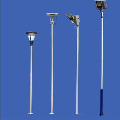 5m Height Round Power Solar Street Light Pole Galvanized Lamp Post