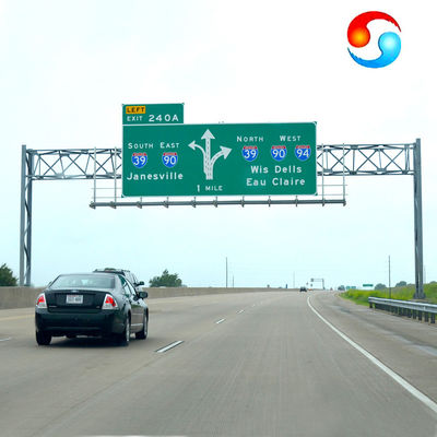 Highway Traffic Sign Galvanized Steel Structures BS 4360 ODM